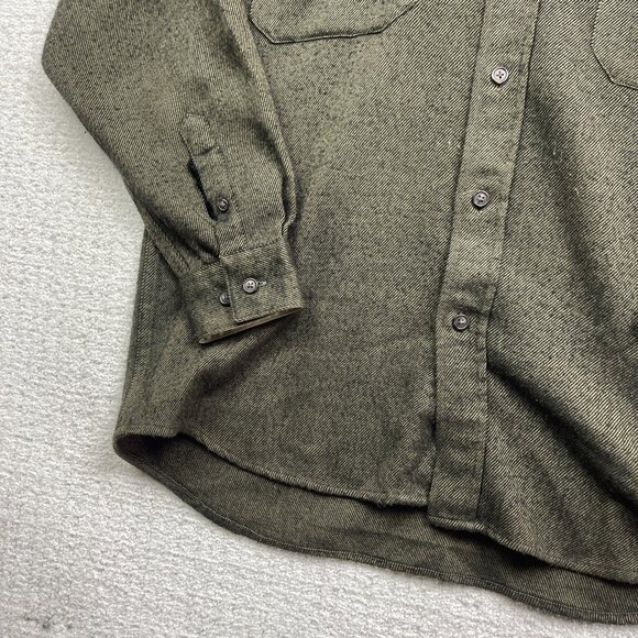 Natural Issue Rugged Wear Heavy Flannel Dark Green Shirt Men Sz M Long Sleeve - Picture 6 of 16